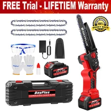 8" Chainsaw Cordless Rechargeable Wood Cutter Saw Chain Saws Electric for Makita