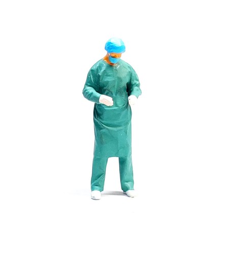 Figura pintada BN 1:64 mini modelo miniatura diorama médico quirúrgico paciente - Imagen 7 de 13