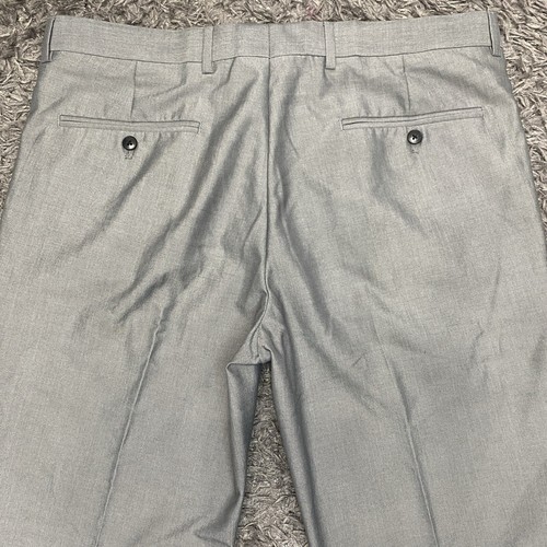 J. Ferrar Dress Pants Mens 36x30 Silver Grey Slim Fit Casual Flat Front JF NWT - Picture 19 of 24