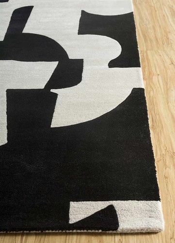 Rug Hand Tufted Wool & Viscose Multi Color Carpet Area Rug - Picture 4 of 4
