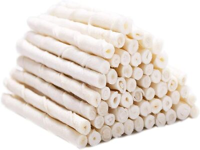 Dog Rawhide Twist Sticks Natural 5 Inch Thin Sticks Rawhide Chews Dog Treats ...