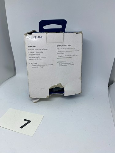 Insignia- Grounded North/South American Power Adapter - Black - Picture 2 of 3