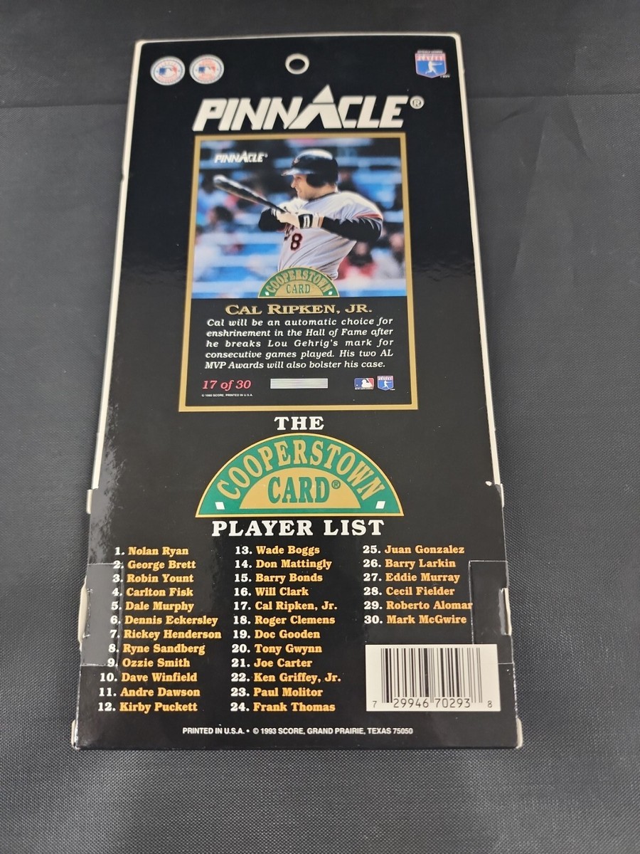 1993 Pinnacle The Cooperstown Card Collection Complete FACTORY SET