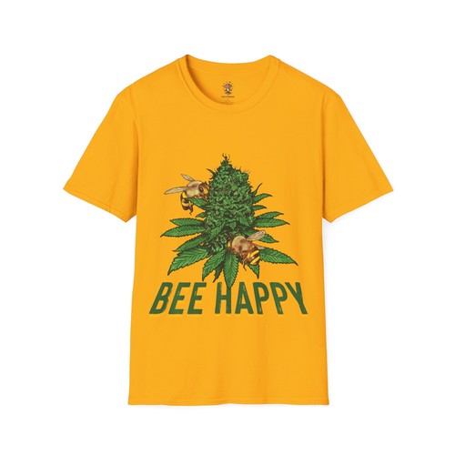 BEE Funny cannabis 420 stoner smoker punk hipster weed lover Gift T-Shirt - Picture 18 of 65