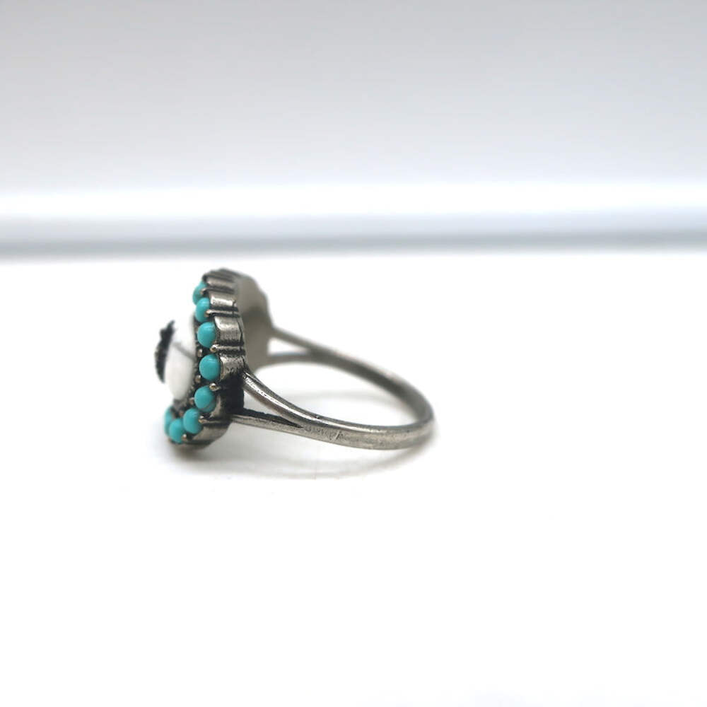 ★送料込★DIOR D Bee シルバーリング Christian Dior Bohemienne Turquoise & Resin Bee Ring Silver