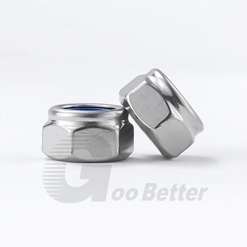 Nylon Hexagon Nuts Nylon Insert Hexagon Locking Nuts M2-M30 A2 Stainless Steel - Picture 7 of 9