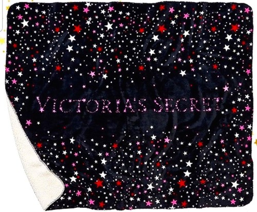Victoria's Secret - Soft and Cozy Sherpa Stars Holiday Blanket - NWT - Picture 2 of 4