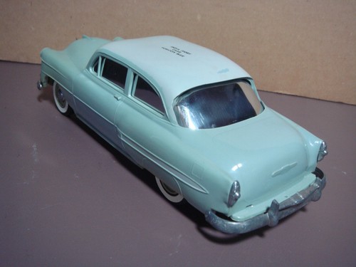 1953 Chevy Bel Air 2 Door PMC Dealer Promo Bank 1/25 Scale Two Tone Very Nice - Picture 6 of 9