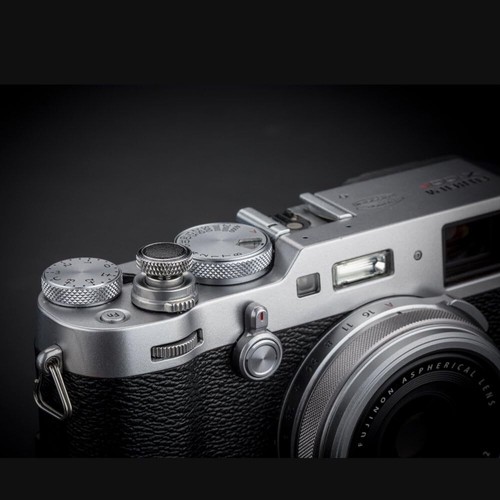 JJC Camera Soft Release Button, Shutter Button for Fuji Silver+Red&Black - Picture 7 of 9