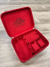 Harlembling Leather Travel Jewelry Box Case - Red