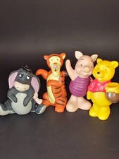 Winnie The Pooh Squeek Bath Toys 1970's VTG Eyore Piglet Tigger And Pooh Disney