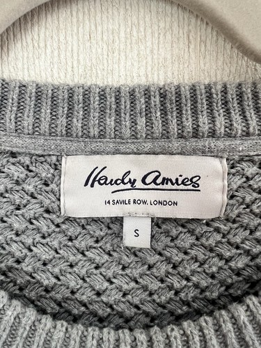Hardy Amies London Cotton Sweater | Gray | Men’s Small | Savile Row - Picture 3 of 6