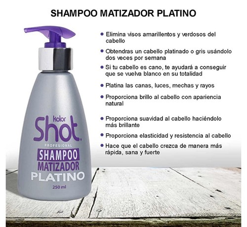 Kolor Shot Shampoo Matizador Platino - 250 Ml - Picture 2 of 7