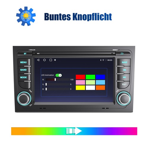 Carplay Android 13 Autoradio Navi RDS WIFI Für Audi A4 S4 RS4 B6 B7 B8 SEAT EXEO - Bild 7 von 15