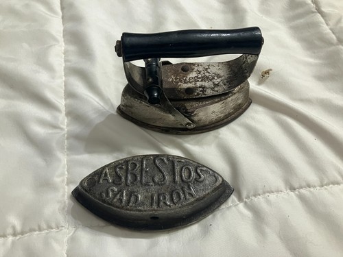 Antique Dover Salesman Sample Asbestos Sad Iron Removable Handle May 22, 1900 - Picture 2 of 6