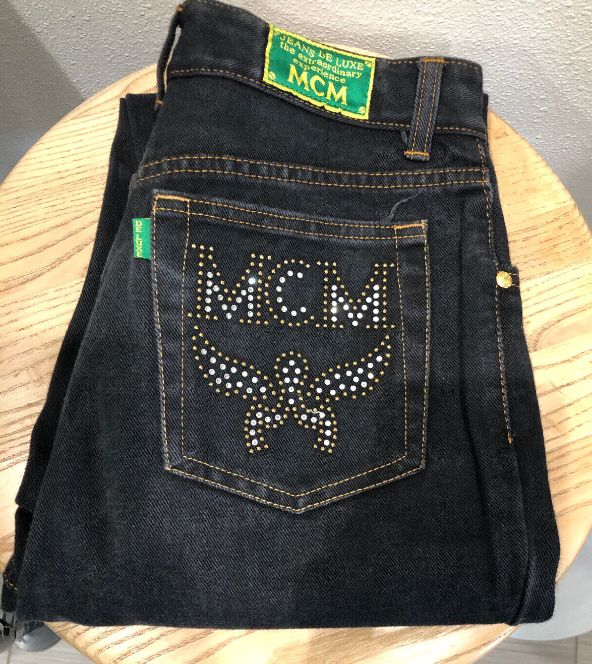 Vintage Women’s MCM Jeans De Luxe Black Denim Jeans S… - Gem