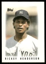 1986 Topps Mini Leaders #27 Rickey Henderson New York Yankees HOF