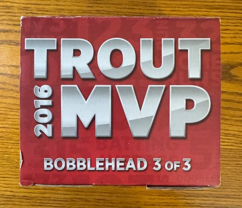 Mike Trout 2016 MVP Bobblehead 3 of 3 Los Angeles Angels SGA NEU Neu in OVP - Bild 4 von 4