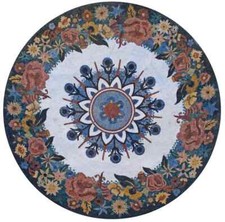 MEDALLION WALL ART - Flowers Medallion Pattern Handmade Marble Mosaic Art Tile
