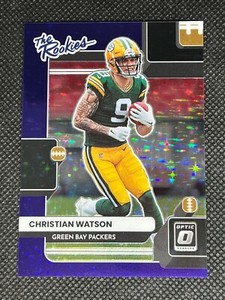 Christian Watson 2022 Optic Purple Stars Prizm The Rookies 16/25 #TR-15 Packers