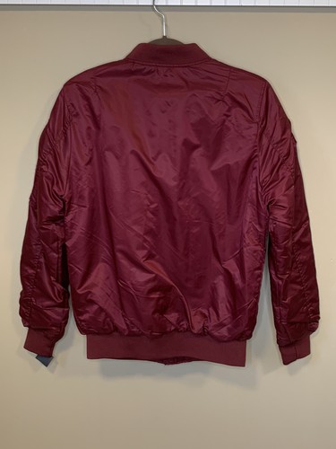 XRAY Giacca Bomber Da Uomo Patched Flight Bomber Borgogna Nuova con etichette - Foto 7 di 10