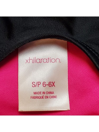 Xhilaration One-Piece Swimsuit Black & Multi-Colored Leopard Print SZ Small 6/6x - Picture 4 of 4
