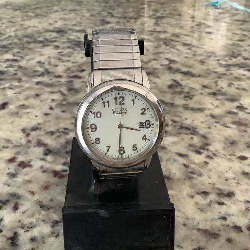 Authentic Citizen Eco-Drive Men's Stainless Steel Stretchable Watch E111-s022866 - Picture 1 of 7