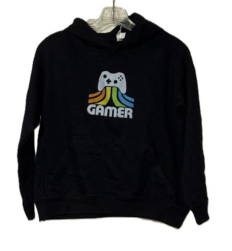 Live And Tell Retro 'Gamer' Console Hoodie - Black - Size Youth M - New - Picture 1 of 2