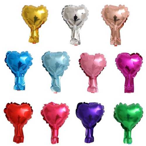 5 inch Heart Foil Balloons RED set of 5 Mini Heart Shaped Balloons Valentine's - Picture 10 of 12