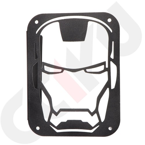 2pcs Tail Light Cover Iron Man Rear Steel Lamp Guard For 07-16 Jeep Wrangler JK - Picture 3 of 8