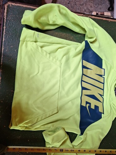NIKE DRI-Fit Yellow Sweatshirt Boys Hoodie Size Large,Nike Dri Fir Boys Hoodie - Picture 3 of 12
