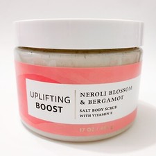 1x Bath  Body Works UPLIFTING BOOST Neroli Blossom Bergamot SALT BODY SCRUB New