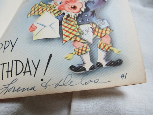 1941 Used Double (2 cards in 1) Scots Birthday Card Unusual Cute! - Picture 6 of 7