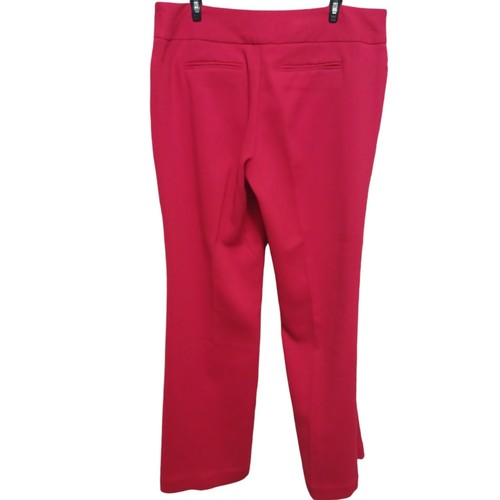 Pantalones Worthington Petite para mujer talla 12P rojos cónicos calce moderno tiro medio vacaciones - Imagen 2 de 9