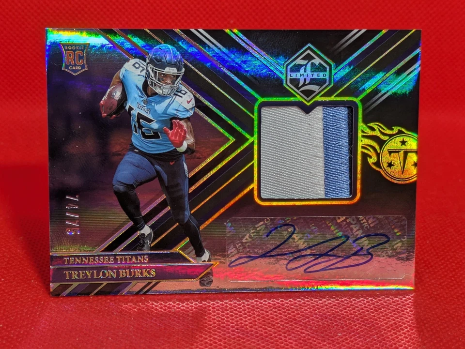 2022 Panini Limited Treylon Burks Rookie Patch Auto #114 Titans **74/75** - Image 1 of 2