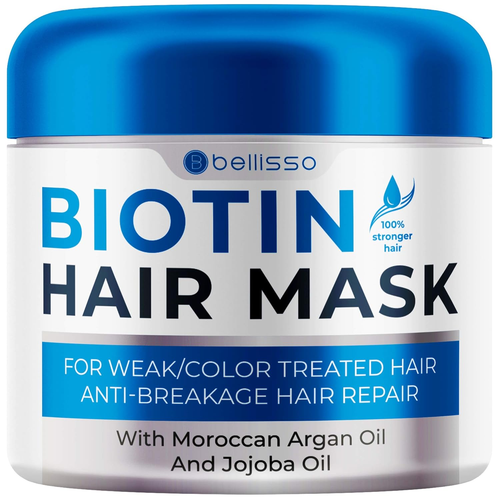 Bellisso Biotin Haarmaske - Volumenschub für dünner werdendes & geschädigtes Haar, 8 Oz. - Bild 1 von 6