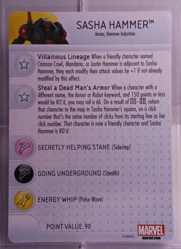 HEROCLIX INVINCIBLE IRON MEN Sasha Hammer 021 (Armor, Industries) - Picture 2 of 4