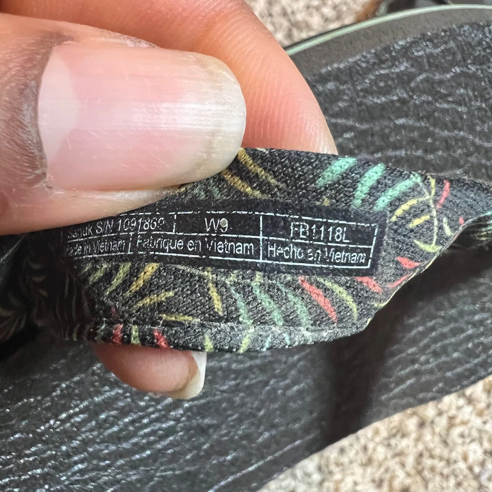 Сандалии-шлепанцы Sanuk Yoga Sling 2 тропические удобные черные женские 9 - Изображение 3 из 4