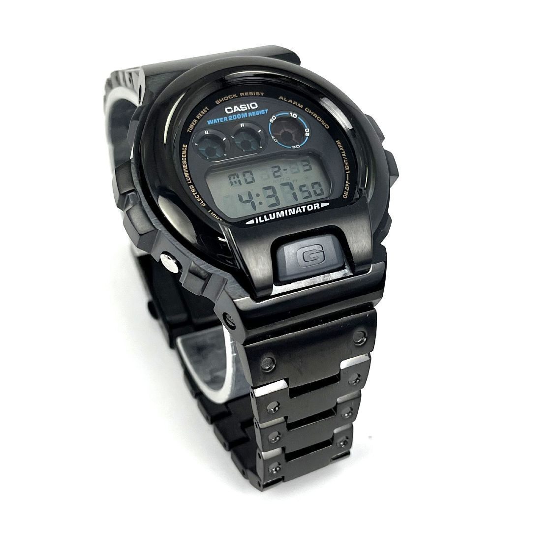 CASIO G-SHOCK DW-6900 シルバー メタルカスタム MOD Casio G-Shock DW6900 Mod Watch Full Custom Metal Case and