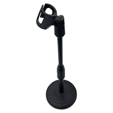Adjustable Desktop Microphone Stand Lift  Lock Mic Holder for Home Office Desk