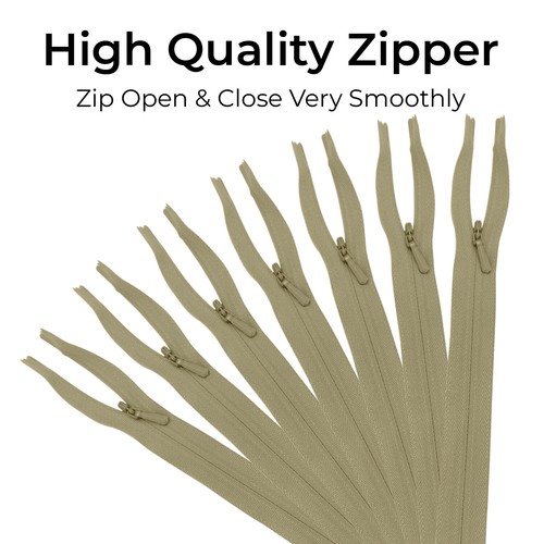YKK Invisible Zip Concealed Nylon Zipper 20cm 23cm 41cm 56cm for Dress Top Skirt - Picture 4 of 44