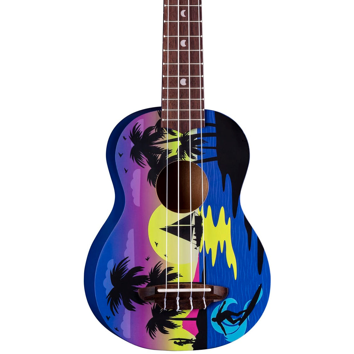 Гавайская гитара Luna Uke Kauwela Summer Soprano с сумкой для концертов