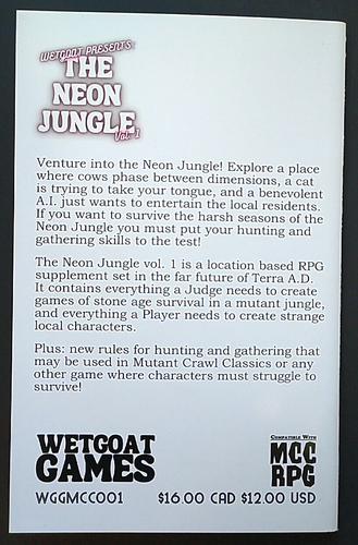 MCC RPG: The Neon Jungle Vol. 1 - WetGoat Games - Softcover Zine - New 2024 - Picture 6 of 10
