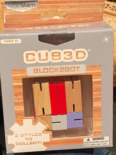 Cub3D Block2Bot Wooden Puzzle *NEW* rrr1 - Picture 1 of 2