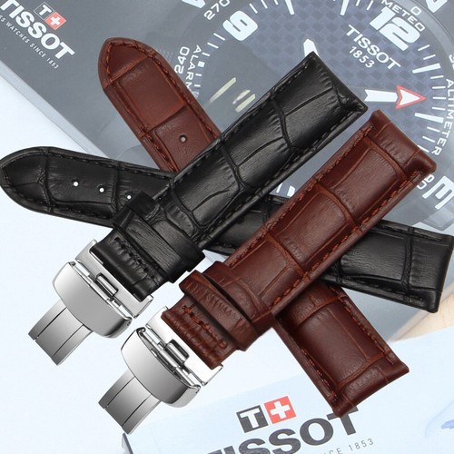Echt Leder Rindsleder Uhrenarmband für Tissot Le Locle T41 Butterfly Buckle - Bild 6 von 15