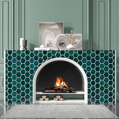 Hexagon Tile Peel and Stick Backsplash for Kitchen Bathroom 6 Sheets 6 Tiles - Picture 7 of 7