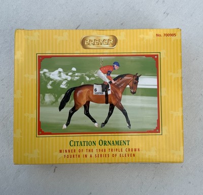 NIB Breyer 700905 Citation Triple Crown Racehorse Christmas Horse Ornament