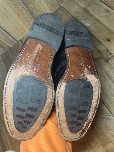 Florsheim Vintage Imperial Black Leather Wing Tip Shoes Size 9 E3 US 20381 - Picture 10 of 10