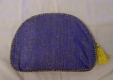 Boots Company. Nottingham, England. Vintage Purple Silk Make-up Bag. Added A Bag