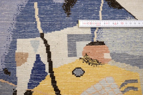 Seidenteppich Kandinsky 182 x 123 cm China Wand Bild Orient teppich Handgeknüpft - Bild 18 von 18